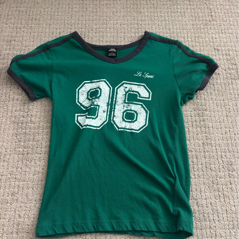 Urban Outfitters Green Tee with Black Trim